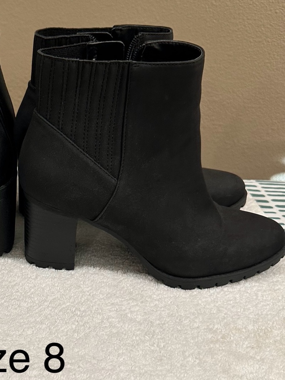 Women's Black Block Heel Ankle Boot